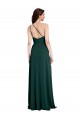 Sleeveless One Shoulder Stretch Crepe Midnight Green Long Formal Evening Dress Canada for Sale