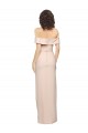 Sleeveless Off the Shoulder Stretch Crepe Nude Long Formal Evening Dress Canada for Sale