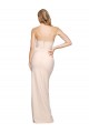 Sleeveless Strapless Stretch Crepe Nude Long Formal Evening Dress Canada for Sale