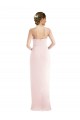 Sleeveless Halter Neck Stretch Crepe Pink Long Semi Formal Evening Dress Canada for Sale