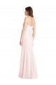 Sleeveless Strapless Stretch Crepe Pink Long Semi Formal Evening Dress Canada for Sale