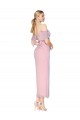 Cold Shoulder High Neck Soft Chiffon Primrose Knee Length Formal Evening Dress Canada for Sale