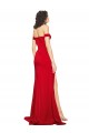Sleeveless Sweetheart Silky Satin Red Long Formal Evening Dress Canada for Sale
