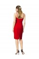 Sleeveless Sweetheart Stretch Crepe Red Cocktail Length Formal Evening Dress Canada for Sale