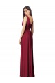 Sleeveless V-Neck Soft Chiffon Royal Blue Long Semi Formal Evening Dress Canada for Sale