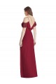Cold Shoulder V-Neck Soft Chiffon Royal Blue Long Semi Formal Evening Dress Canada for Sale