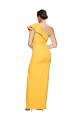 Sleeveless One Shoulder Stretch Crepe Saffron Long Formal Evening Dress Canada for Sale