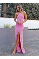 Sleeveless Halter Neck Velvet Sequin Long Evening Dress Canada for Sale