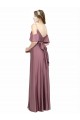 Cold Shoulder Off the Shoulder Silky Satin Long Formal Evening Dress Canada for Sale