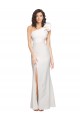 Sleeveless One Shoulder Stretch Crepe Ivory Long Formal Evening Dress Canada for Sale