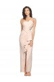 Sleeveless Strapless Stretch Crepe Nude Long Semi Formal Evening Dress Canada for Sale