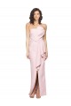 Sleeveless Strapless Stretch Crepe Pink Long Formal Dress Canada for Sale
