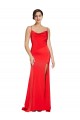 Sleeveless Strapless Stretch Satin Red Long Formal Evening Dress Canada for Sale