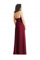 Sleeveless V-Neck Soft Chiffon Smoke Green Long Formal Evening Dress Canada for Sale