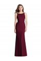 Sleeveless Bateau Neck Stretch Crepe Burgundy Gold Long Semi Formal Evening Dress Canada for Sale