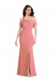 Sleeveless One Shoulder Stretch Crepe Hot Pink Long Semi Formal Evening Dress Canada for Sale