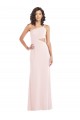 Sleeveless One Shoulder Stretch Crepe Pink Long Formal Evening Dress Canada for Sale