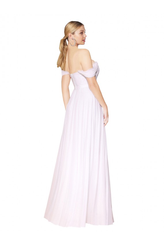 Sleeveless High Neck Soft Chiffon White Long Formal Evening Dress Canada for Sale