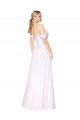 Sleeveless High Neck Soft Chiffon White Long Formal Evening Dress Canada for Sale