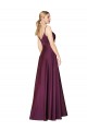 Sleeveless High Neck Stretch Crepe Wild Berry Long Formal Evening Dress Canada for Sale